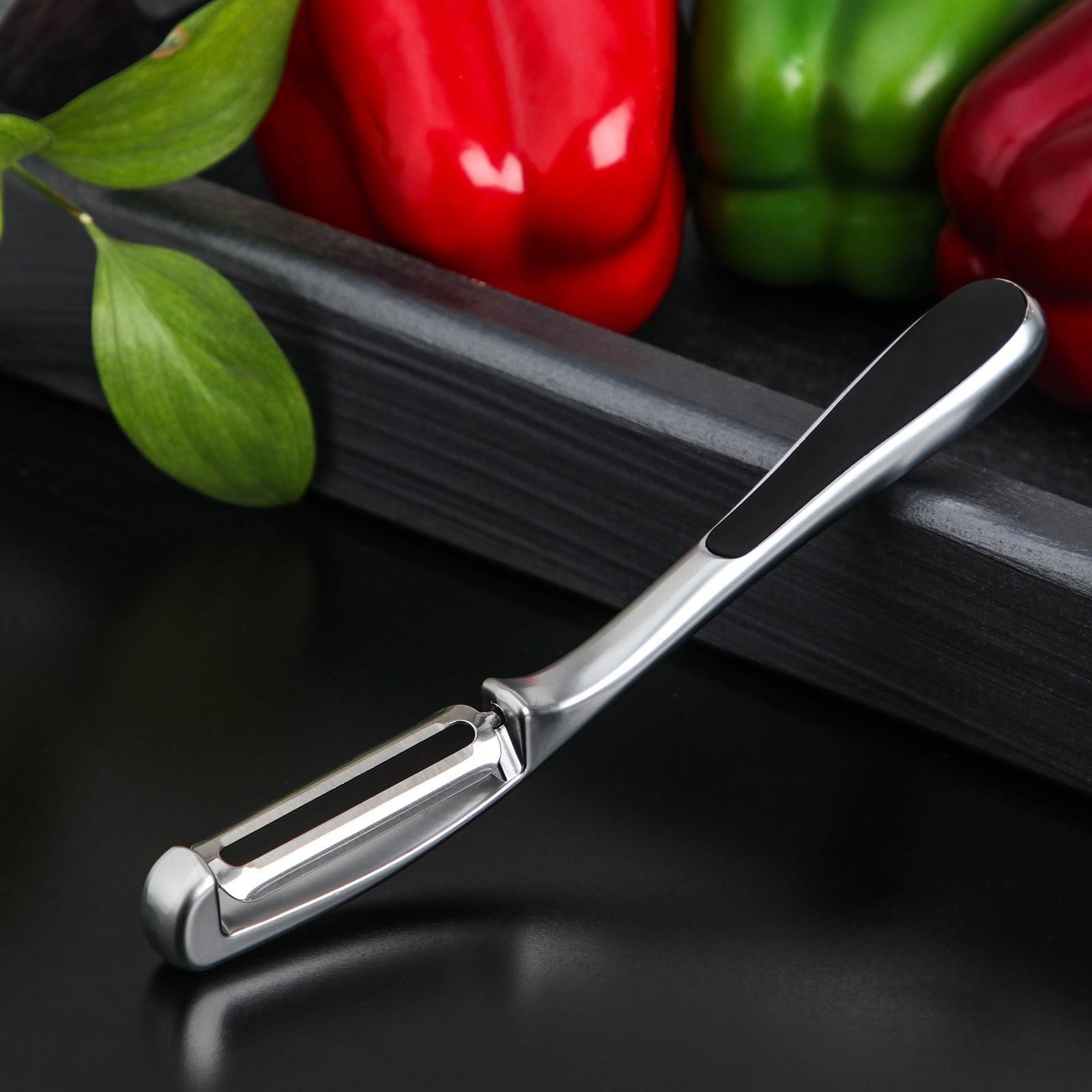 Овощечистка вертикальная «Идея» нержавеющая сталь, цвет чёрный