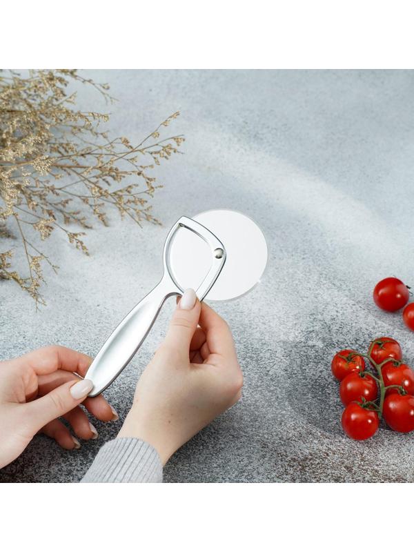 Нож для пиццы и теста Magistro Volt, нержавеющая сталь, цвет серебристый, хромированный