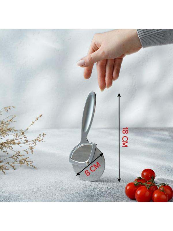 Нож для пиццы и теста Magistro Volt, нержавеющая сталь, цвет серебристый, хромированный