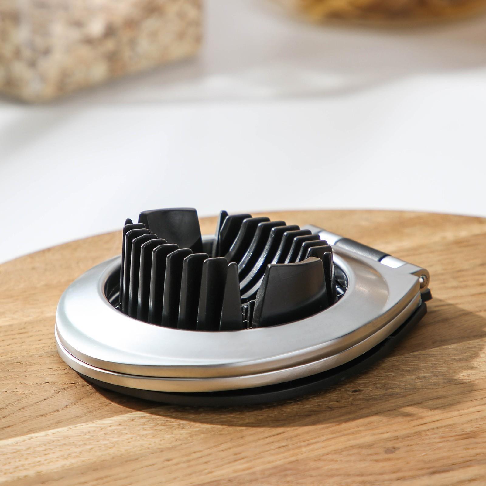 Яйцерезка Steel, 304 сталь, цвет хромированный, чёрный