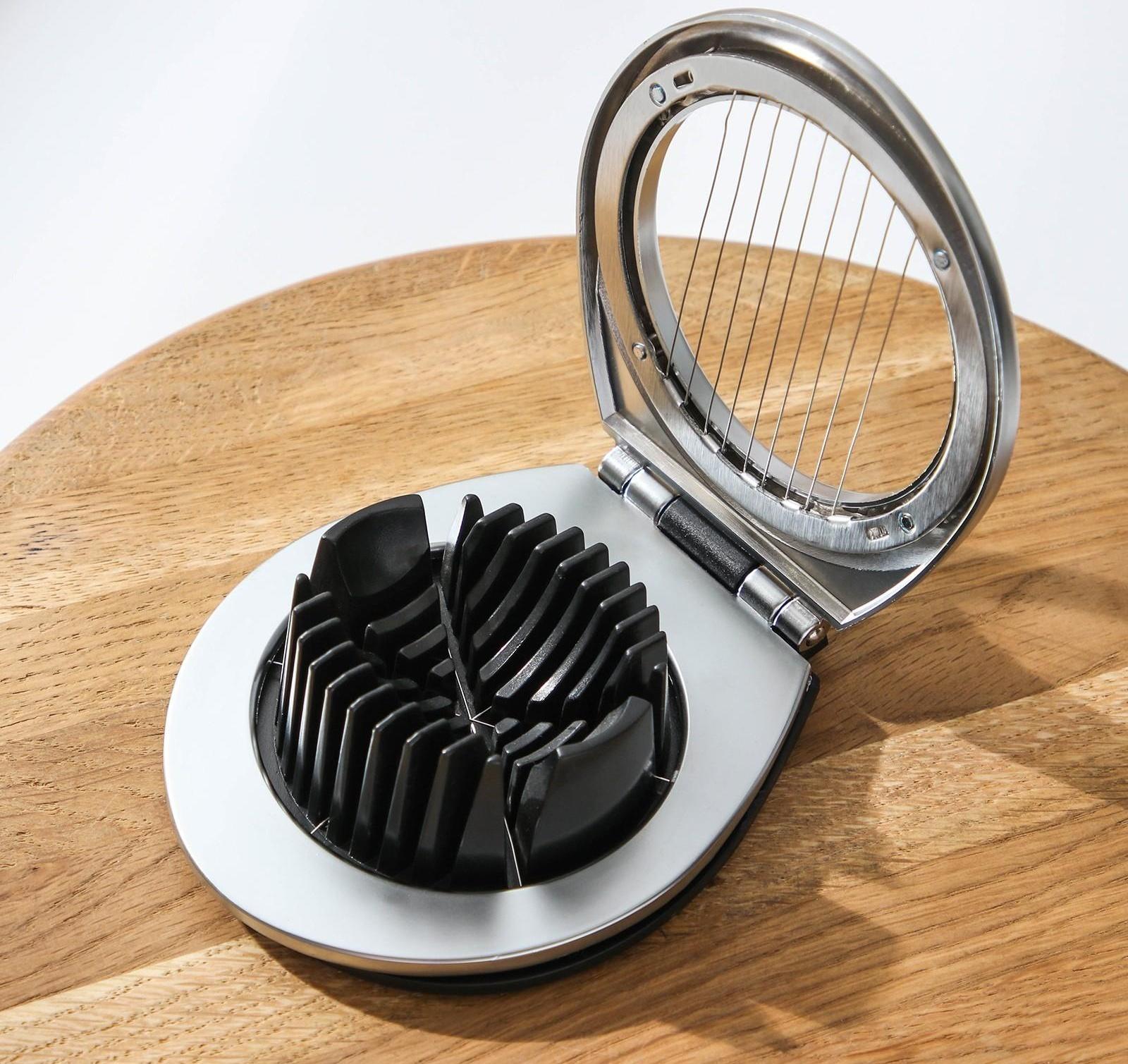 Яйцерезка Steel, 304 сталь, цвет хромированный, чёрный