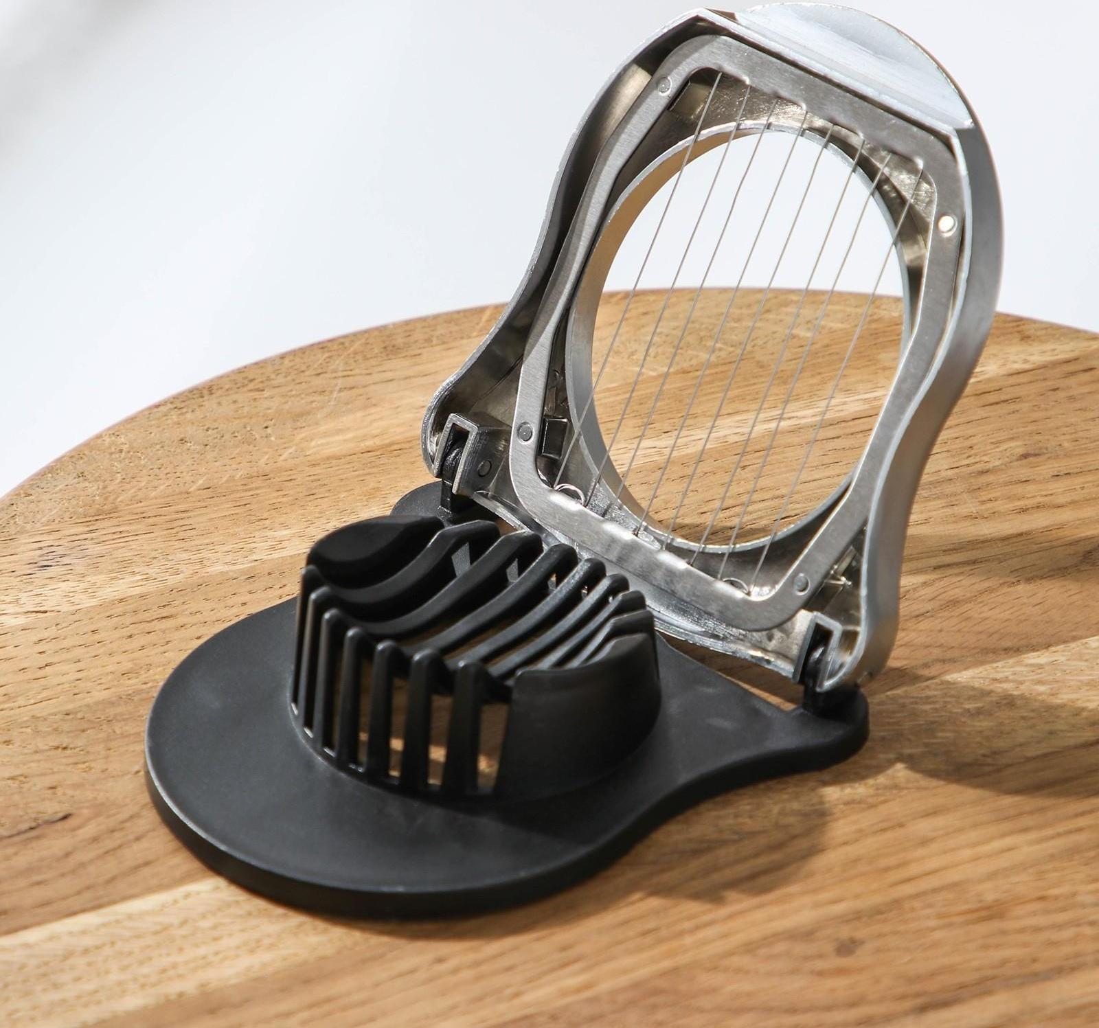 Яйцерезка Steel, 304 сталь, цвет хромированный, чёрный