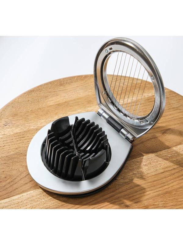 Яйцерезка Steel, 304 сталь, цвет хромированный, чёрный