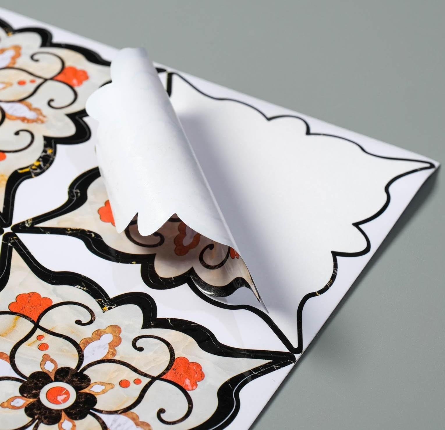 Наклейка стыковочная ПВХ для плитки напольной 8*8см, набор 36шт