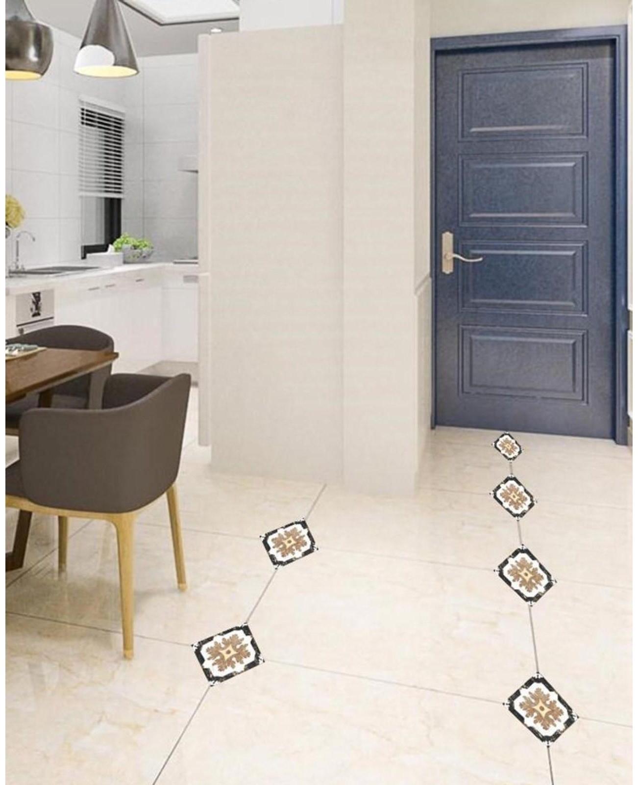 Наклейка стыковочная ПВХ для плитки напольной 8*8см, набор 36шт