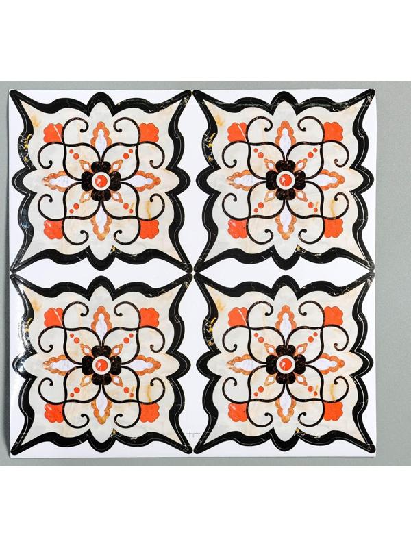 Наклейка стыковочная ПВХ для плитки напольной 8*8см, набор 36шт