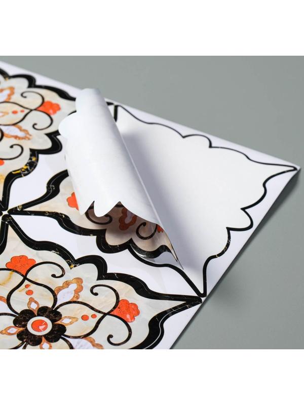 Наклейка стыковочная ПВХ для плитки напольной 8*8см, набор 36шт