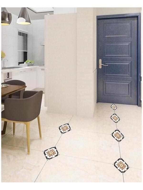 Наклейка стыковочная ПВХ для плитки напольной 8*8см, набор 36шт