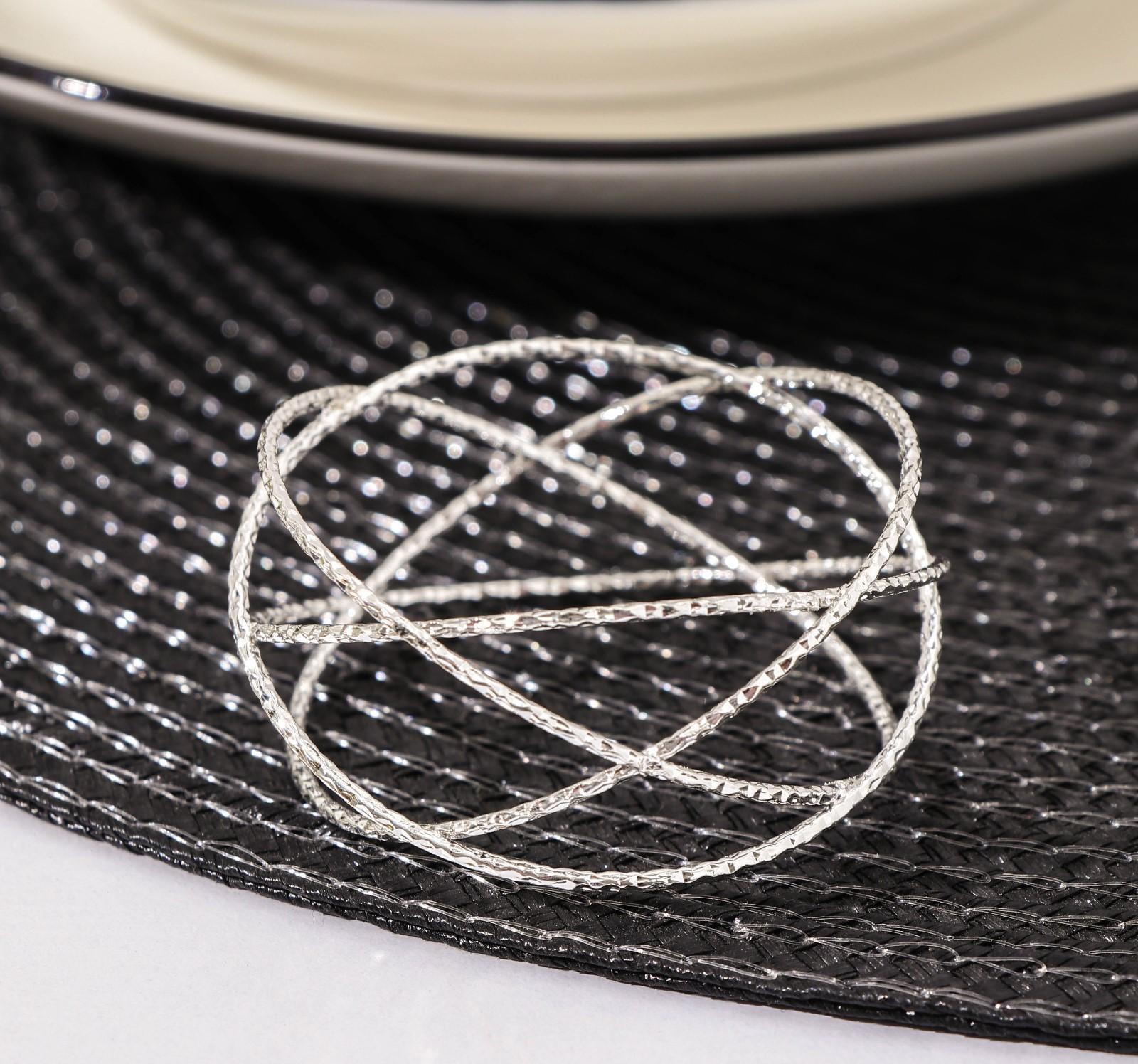 Кольцо для салфетки Universe, 5×5×2,5 см, цвет серебряный