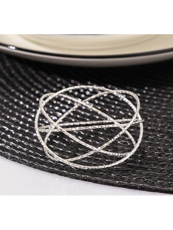 Кольцо для салфетки Universe, 5×5×2,5 см, цвет серебряный