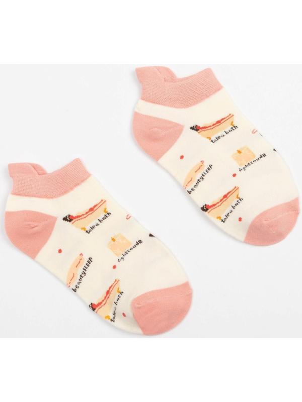 Носки женские MINAKU «Рисунки», цвет розовый, размер 36-39 (23-25 см)