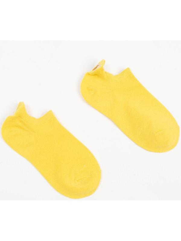 Носки женские укороченные MINAKU «Банан», цвет жёлтый, размер 36-39 (23-25 см)