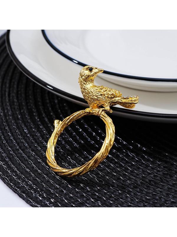 Кольцо для салфетки Nature Птица, 6×4,5×1,5 см, цвет золотой