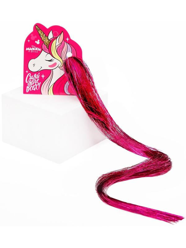 Прядь для волос блестящая