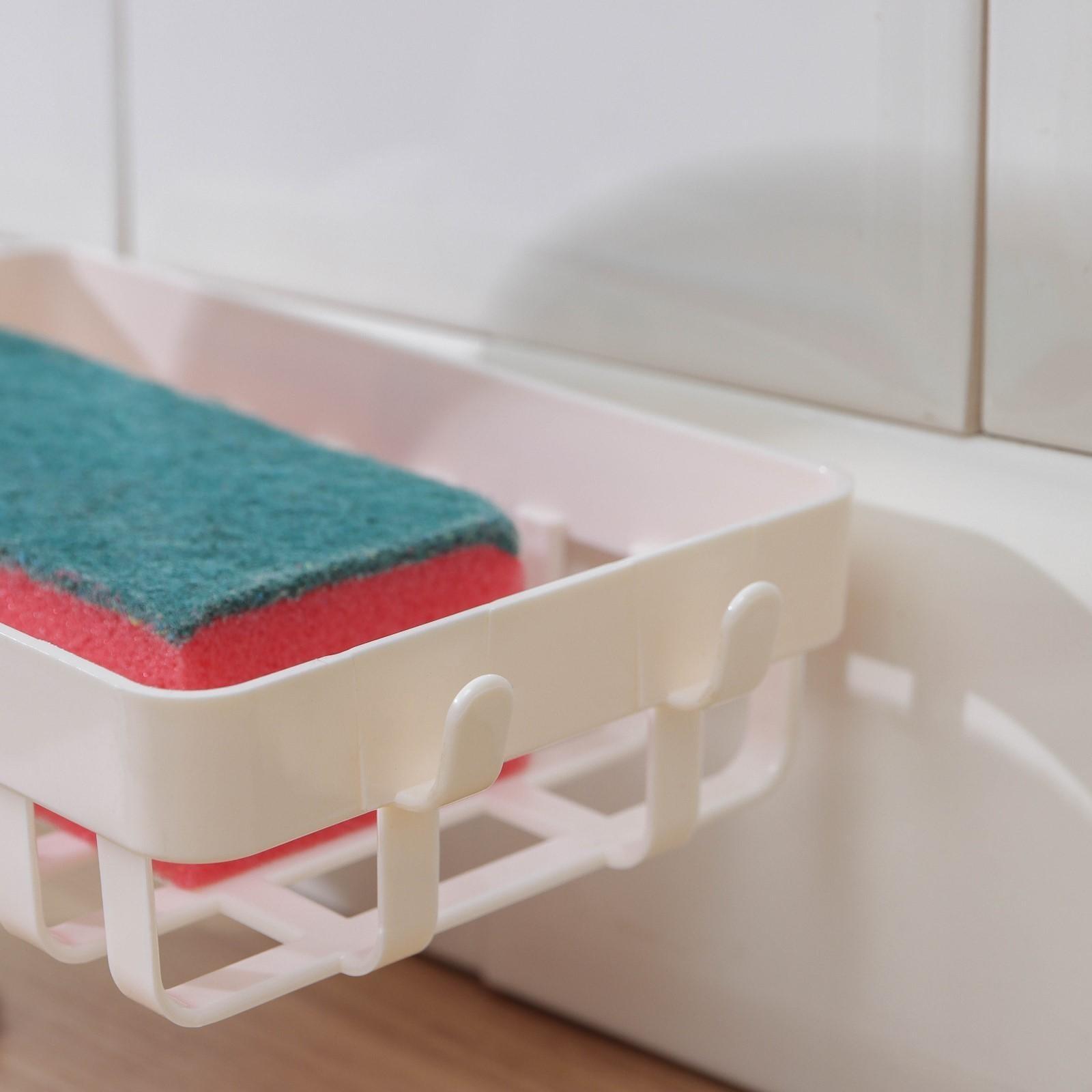 Держатель на раковину для губок, 24×11×5 см, цвет белый