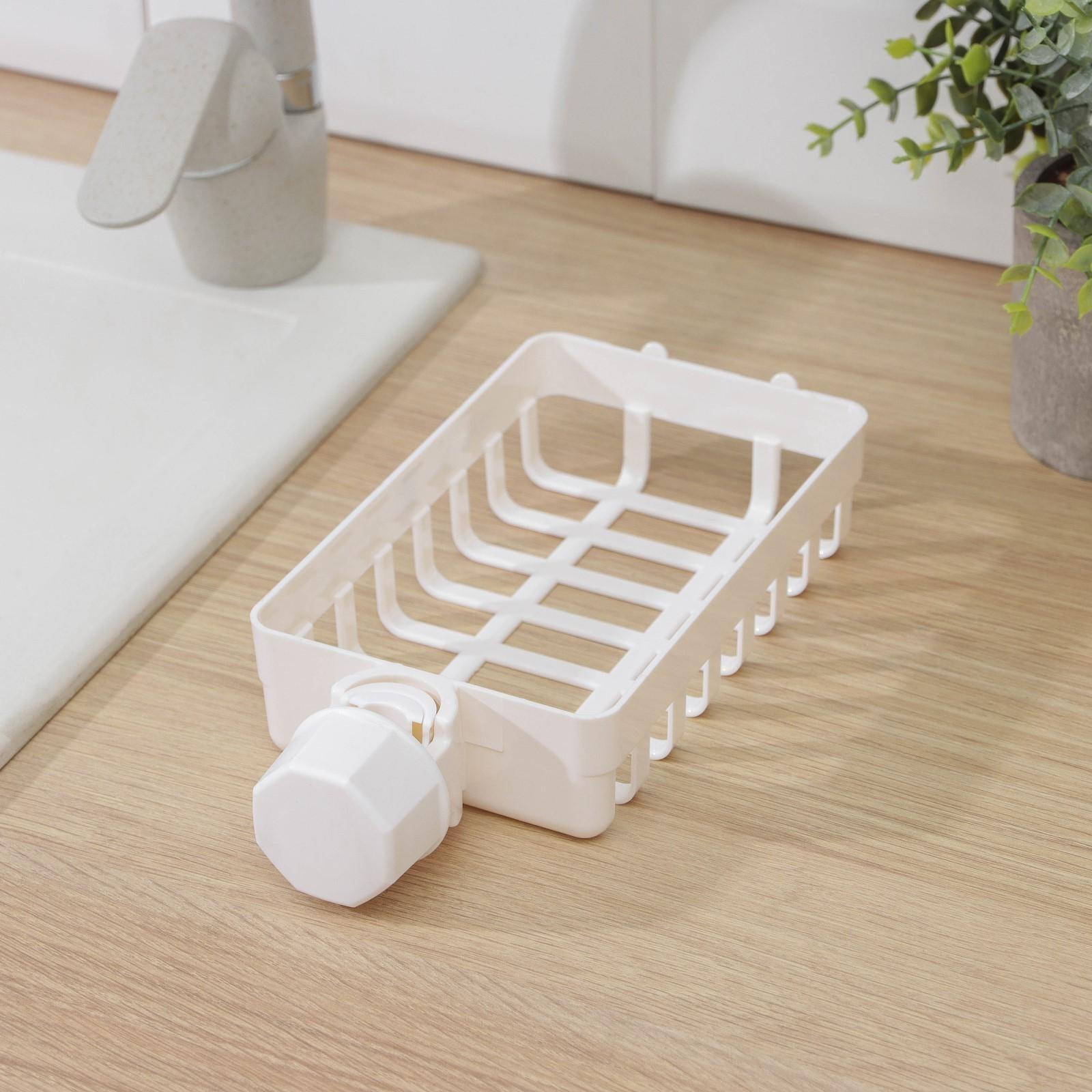 Держатель на раковину для губок, 24×11×5 см, цвет белый