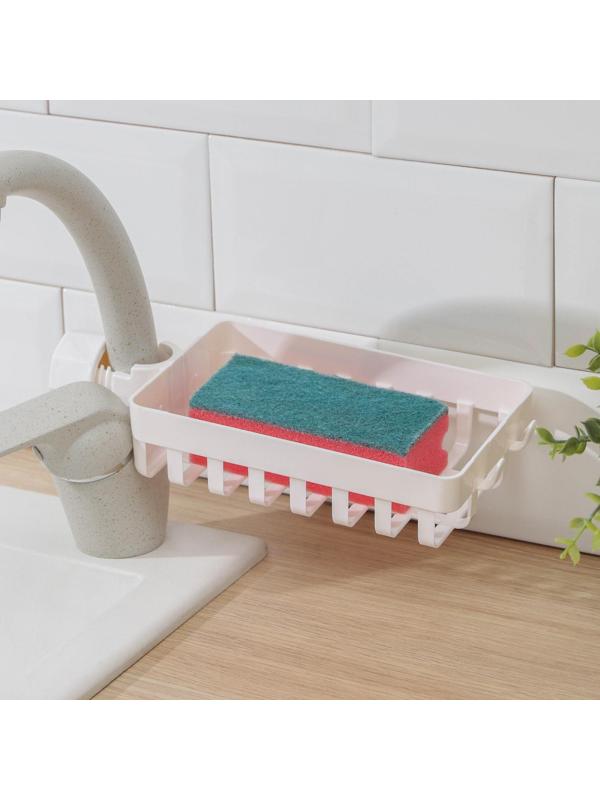 Держатель на раковину для губок, 24×11×5 см, цвет белый