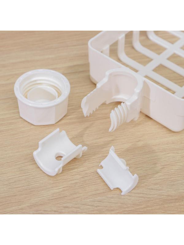 Держатель на раковину для губок, 24×11×5 см, цвет белый