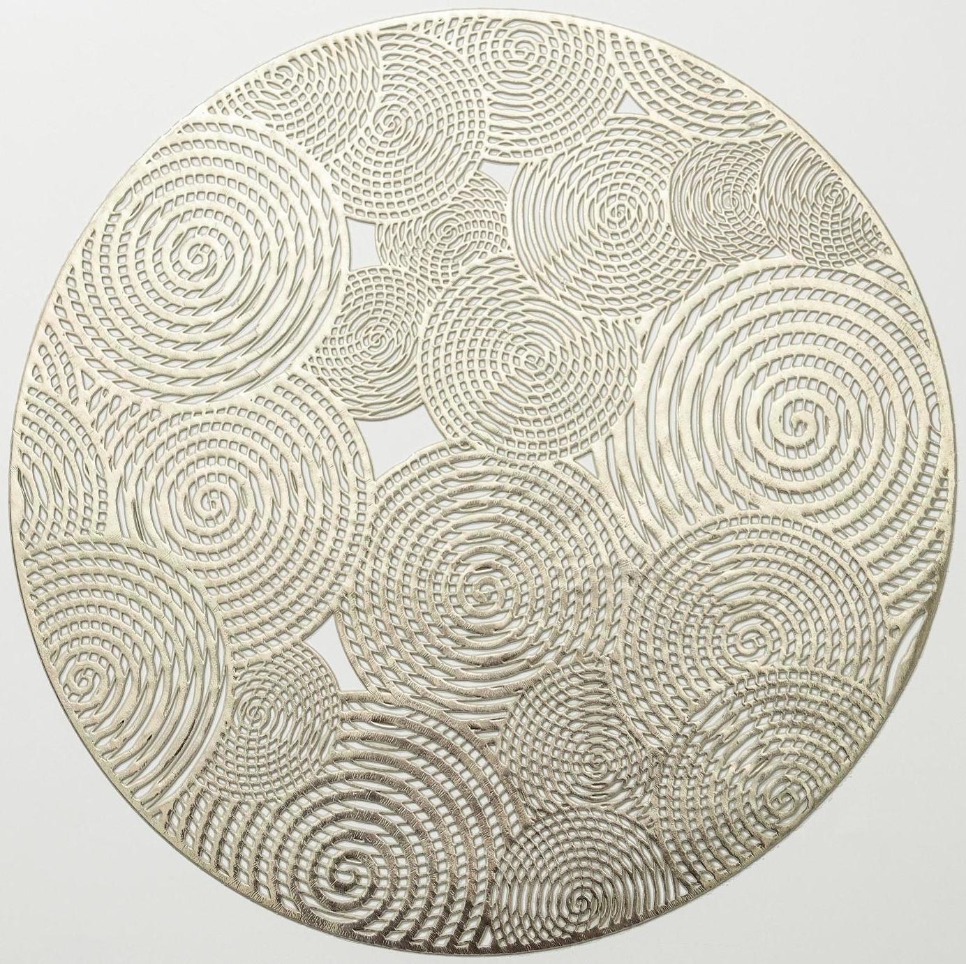 Салфетка сервировочная на стол «Гипноз», d=38 см, цвет золото