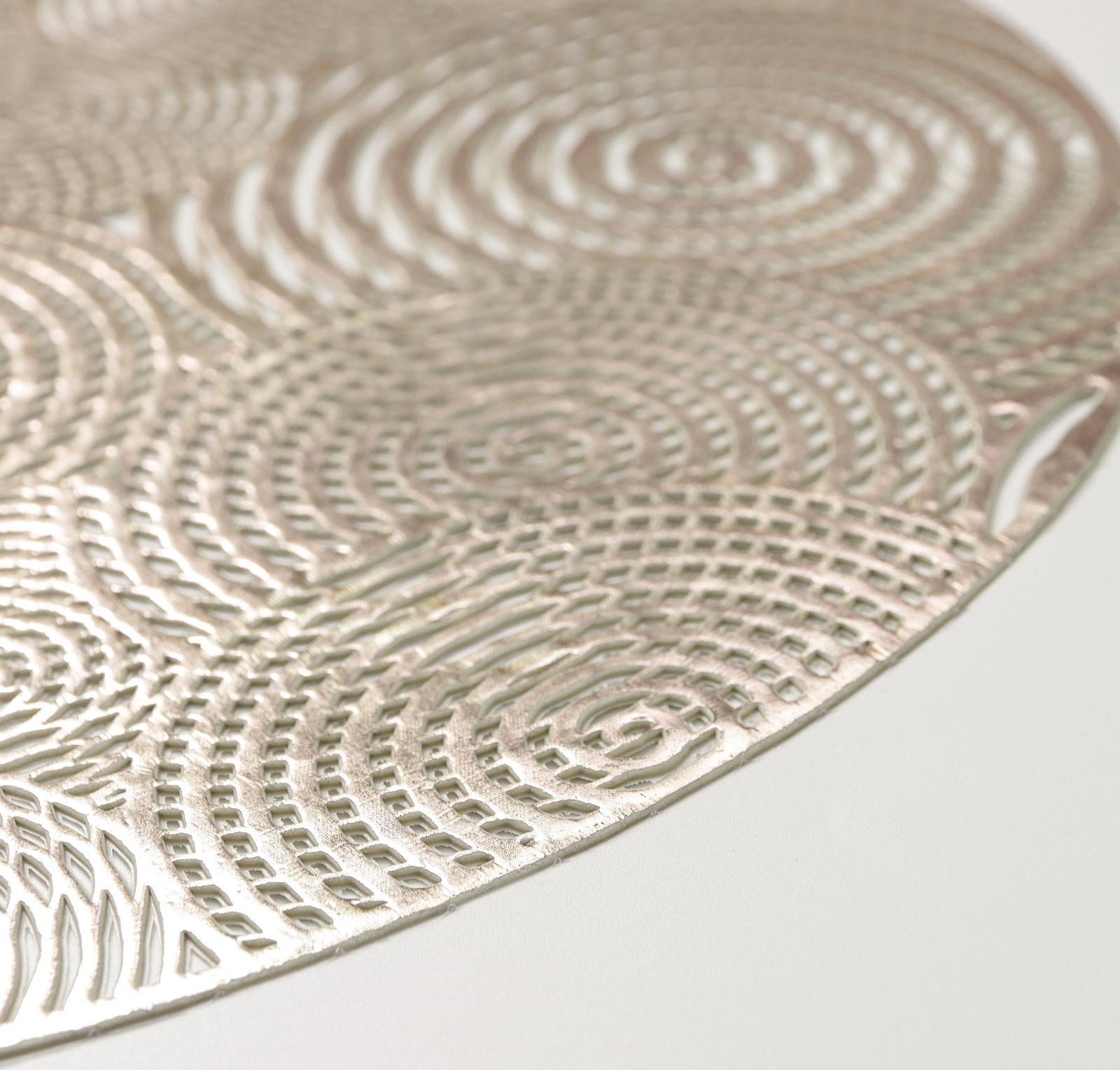 Салфетка сервировочная на стол «Гипноз», d=38 см, цвет золото