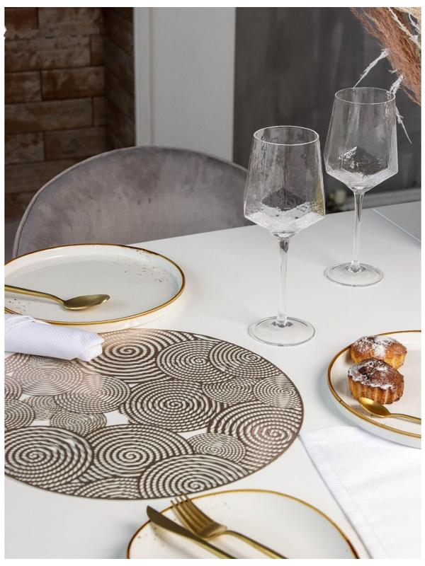 Салфетка сервировочная на стол «Гипноз», d=38 см, цвет золото