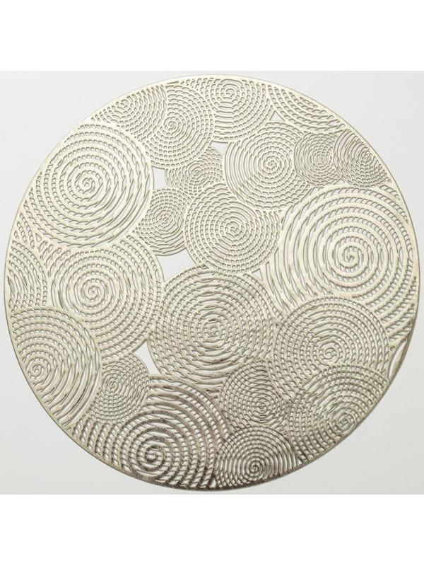 Салфетка сервировочная на стол «Гипноз», d=38 см, цвет золото