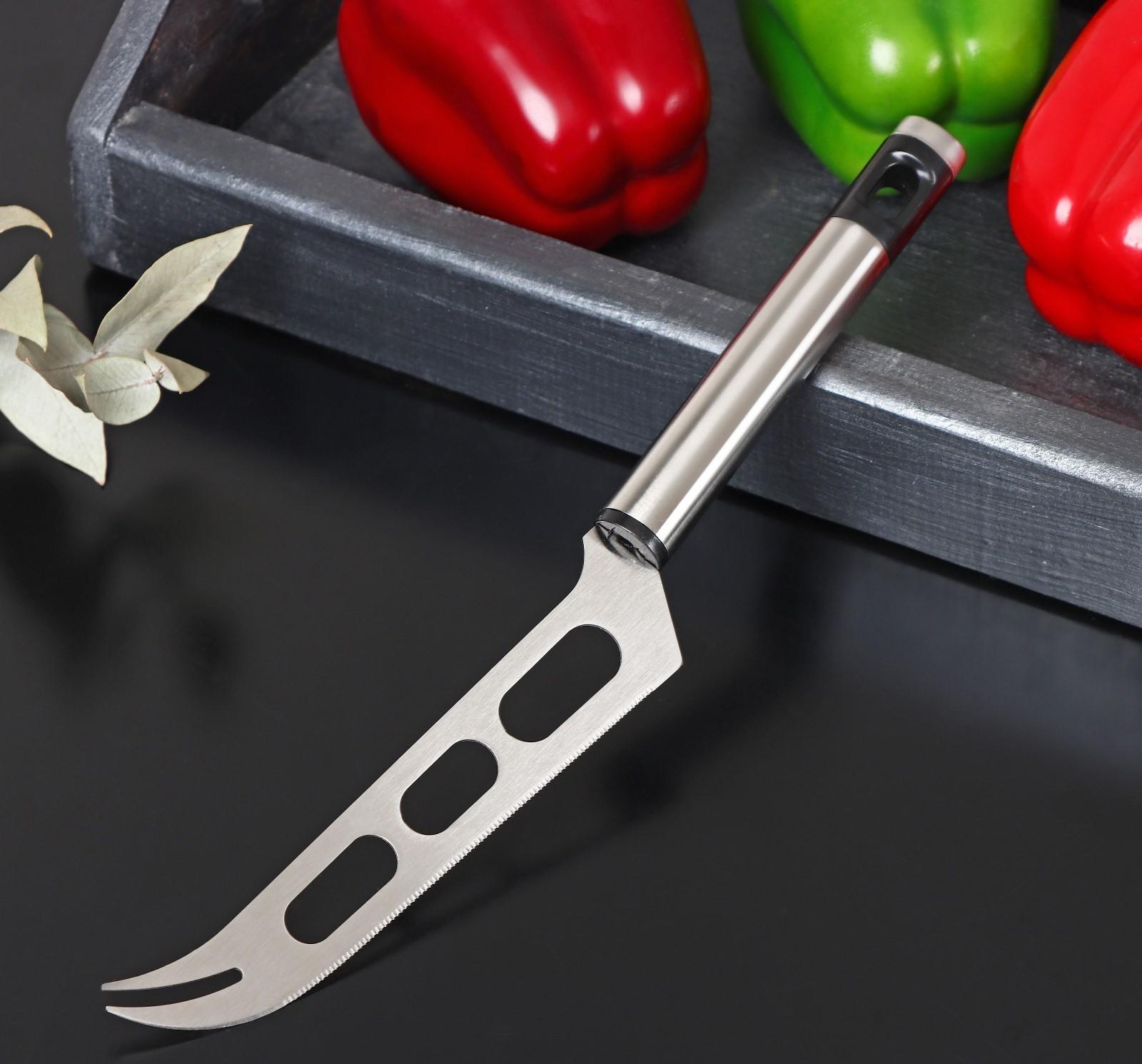 Нож для сыра Доляна Fargo, 26×3×2 см, нержавеющая сталь, цвет хромированный