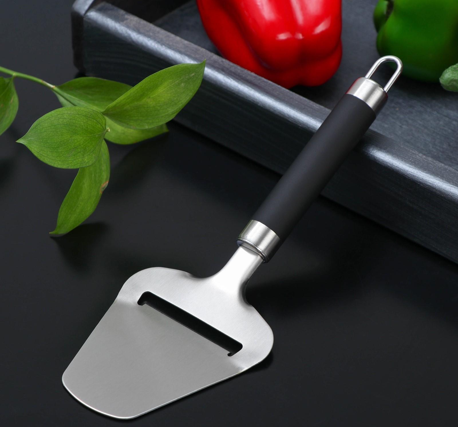 Нож для сыра Доляна Venus, нержавеющая сталь, цвет чёрный