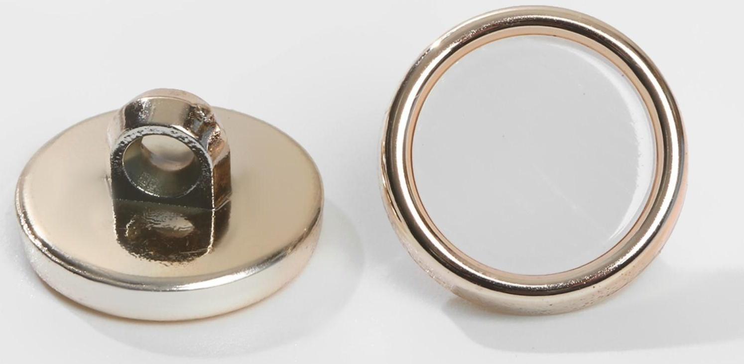 Набор пластиковых пуговиц на ножке, d = 15 мм, 10 шт, цвет белый