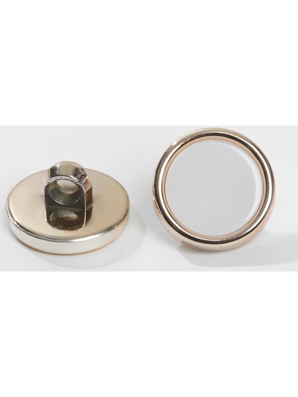 Набор пластиковых пуговиц на ножке, d = 15 мм, 10 шт, цвет белый