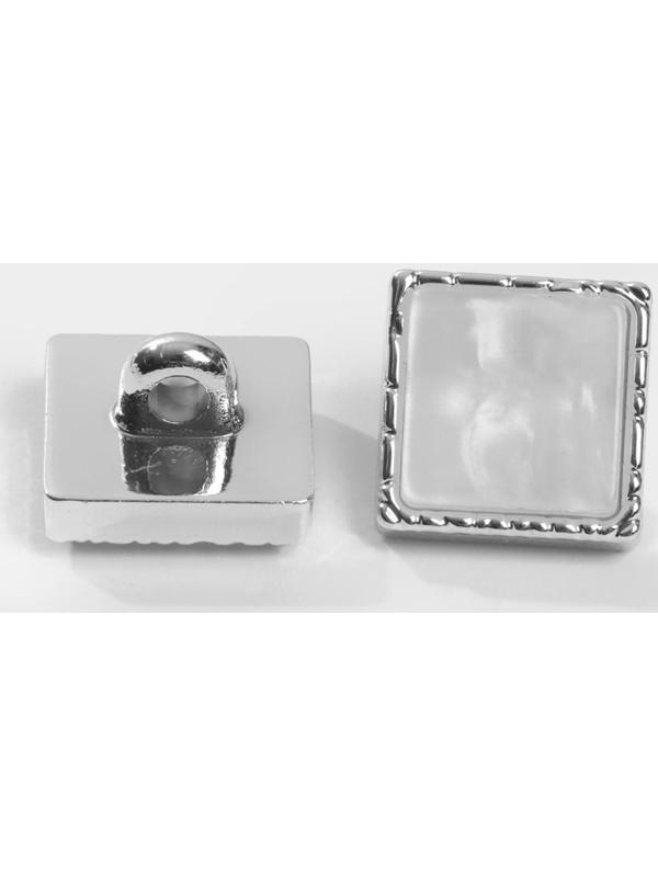 Набор пластиковых пуговиц на ножке, 13 × 13 мм, 10 шт, цвет серебряный