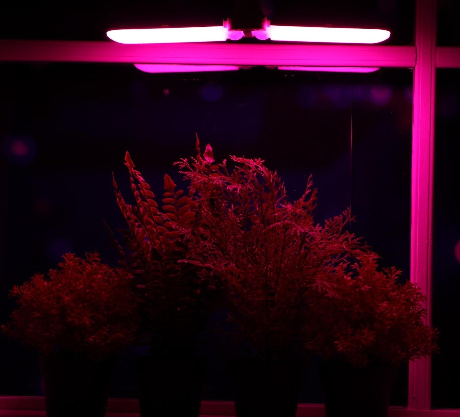 Фитолампа светодиодная, E27, 16 Вт, 220 В, складная