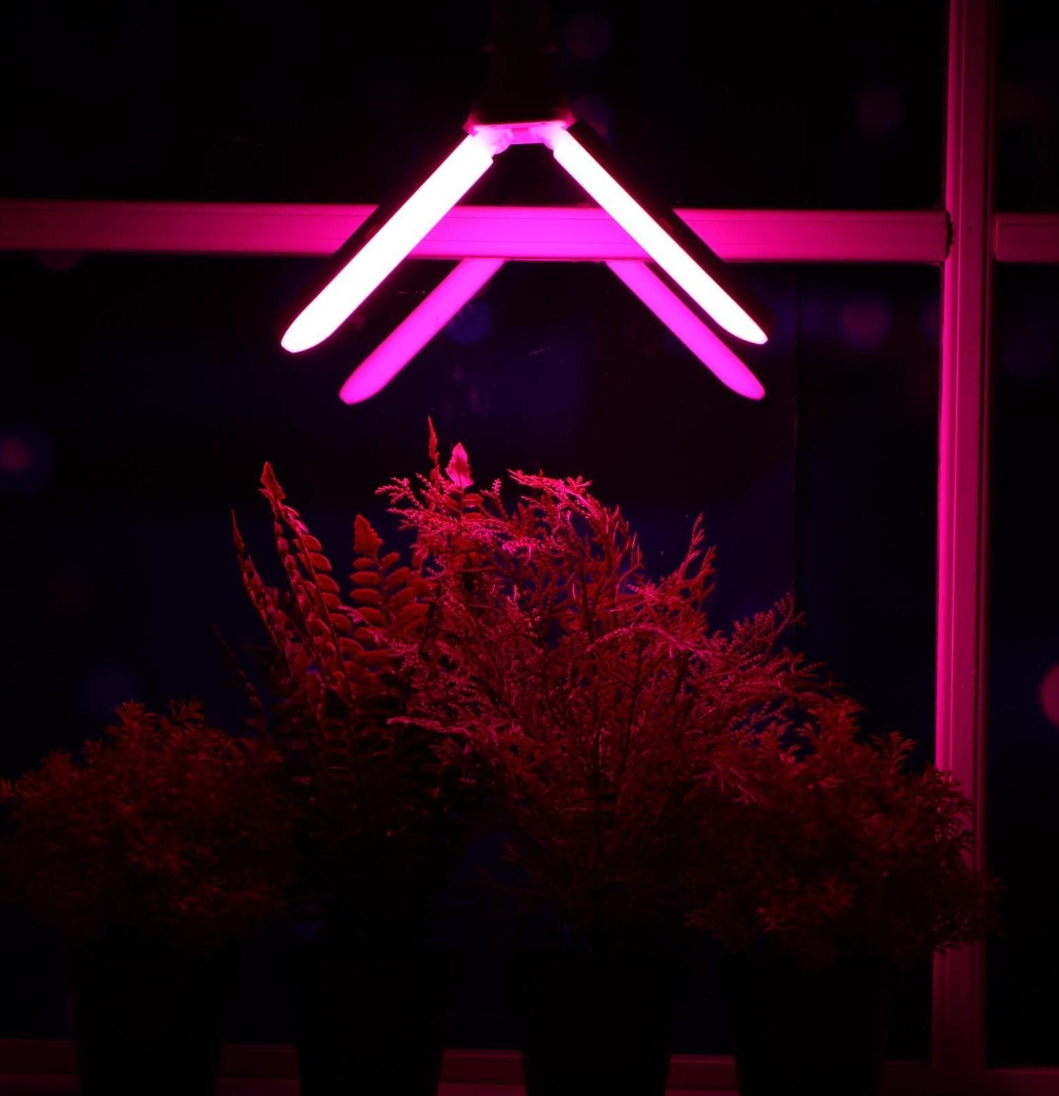 Фитолампа светодиодная, E27, 16 Вт, 220 В, складная