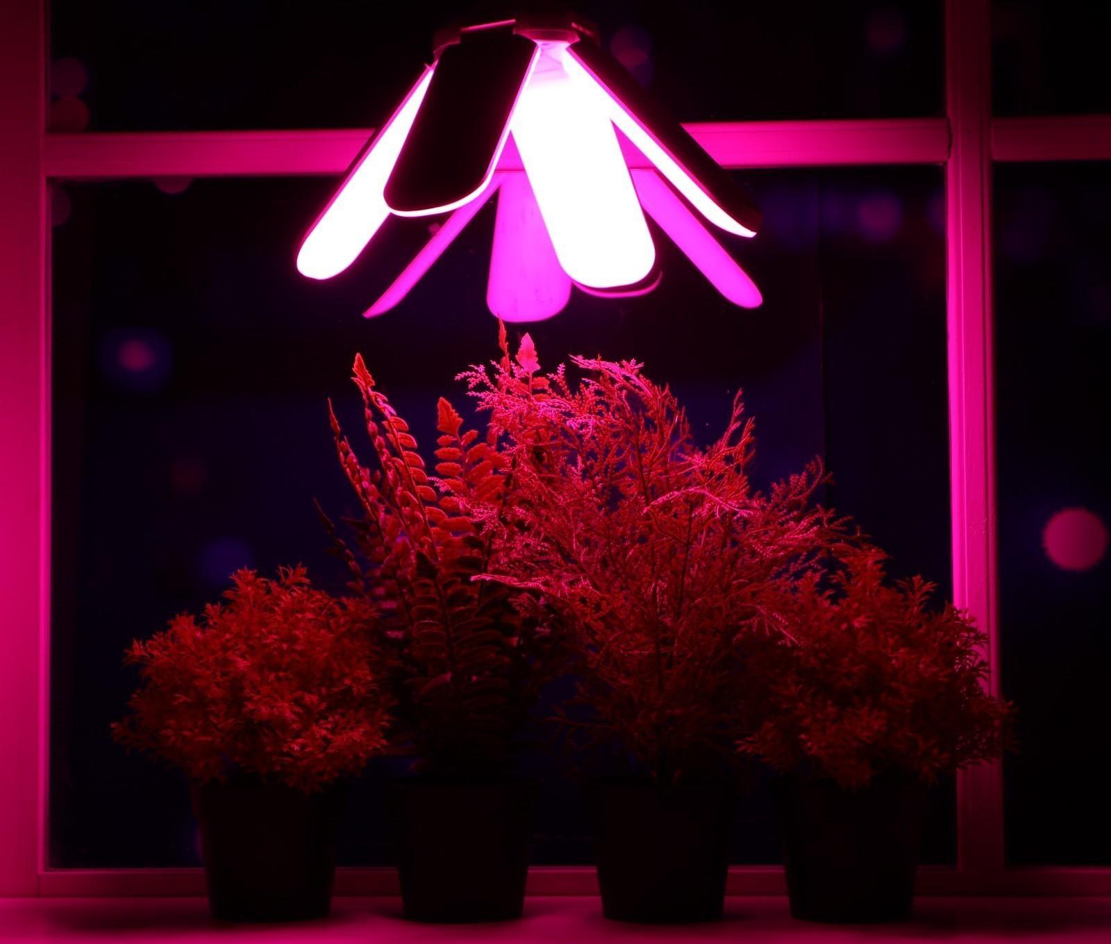 Фитолампа светодиодная, E27, 32 Вт, 220 В, складная