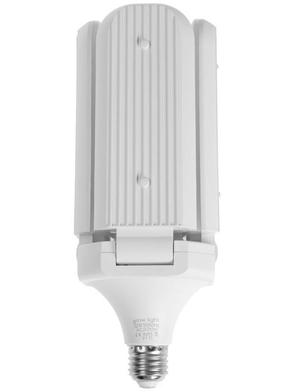 Фитолампа светодиодная, E27, 32 Вт, 220 В, складная