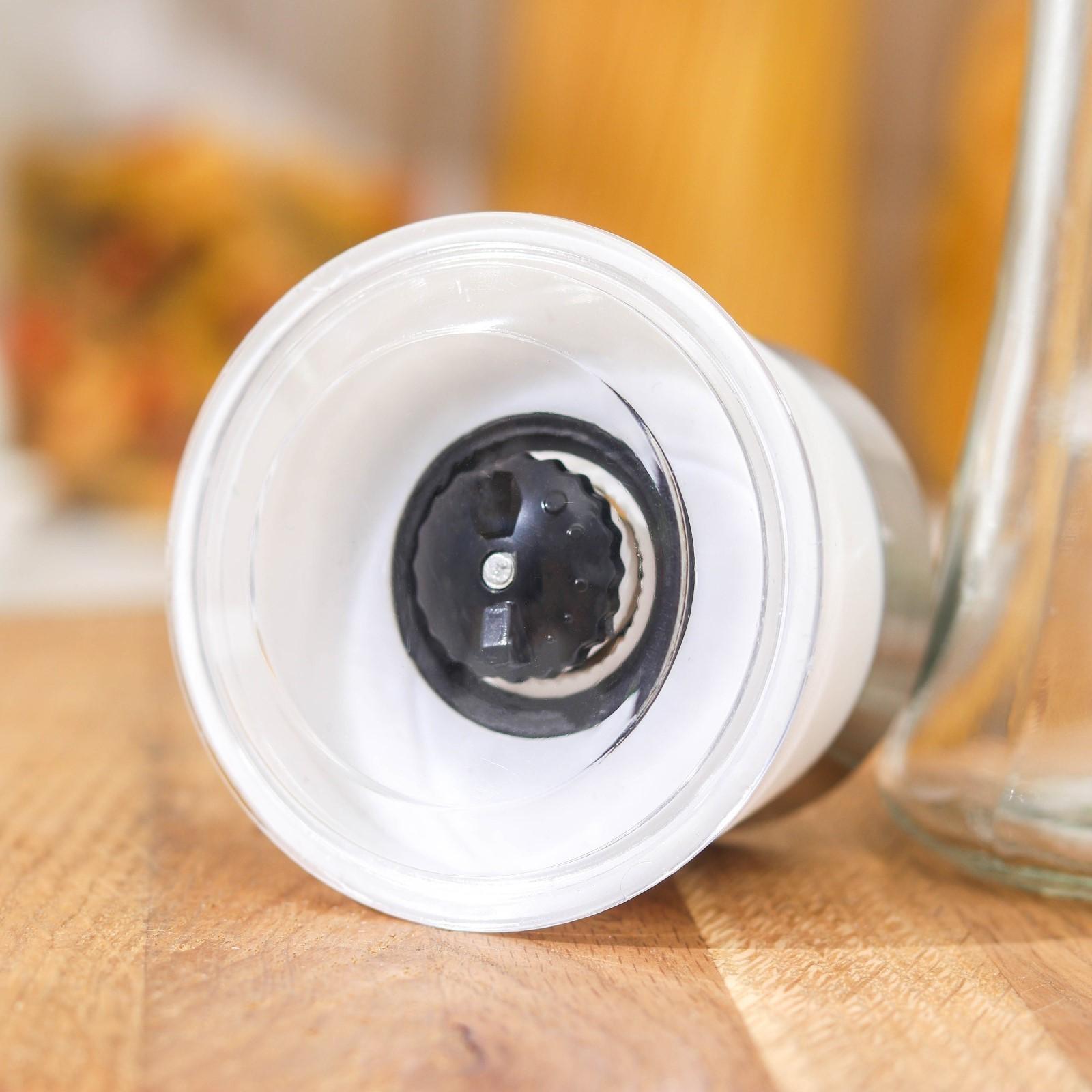 Мельница для специй Доляна «Модерн», 6,5×6,5×18,8 см, 200 мл, цвет белый