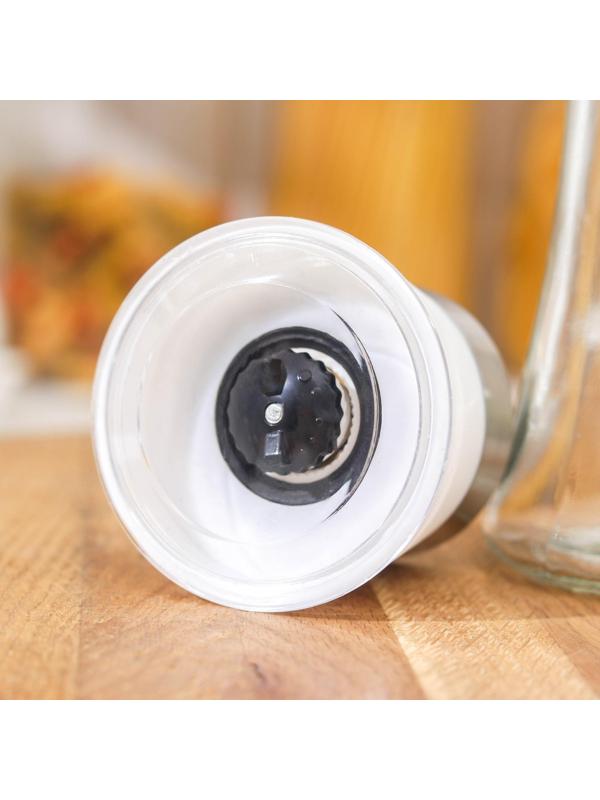 Мельница для специй Доляна «Модерн», 6,5×6,5×18,8 см, 200 мл, цвет белый