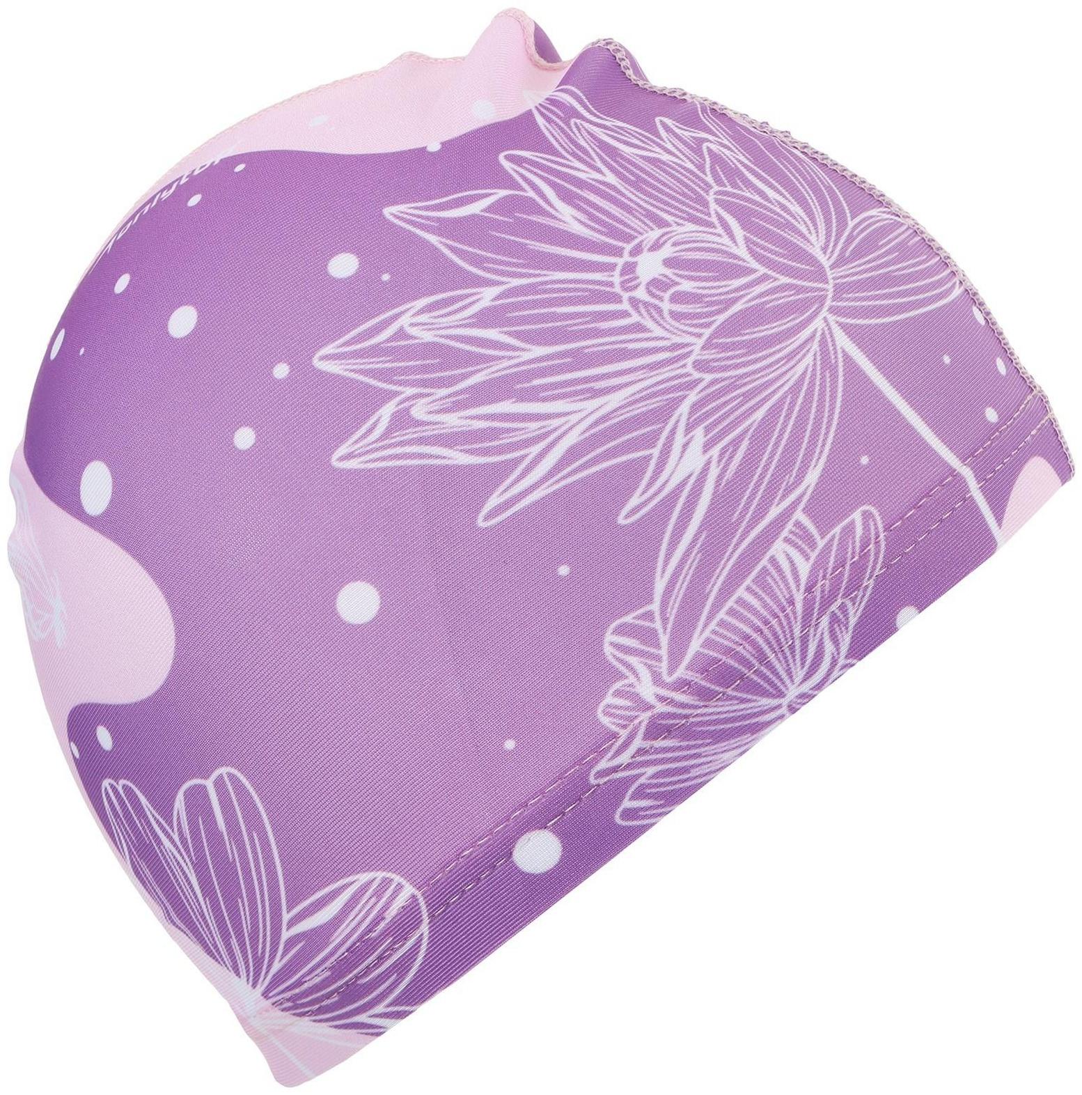 Шапочка для плавания детская ONLYTOP Swim «Цветы», тканевая, обхват 46-52 см