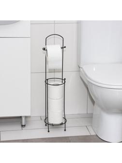 Держатель-стойка для туалетной бумаги Доляна, цвет чёрный