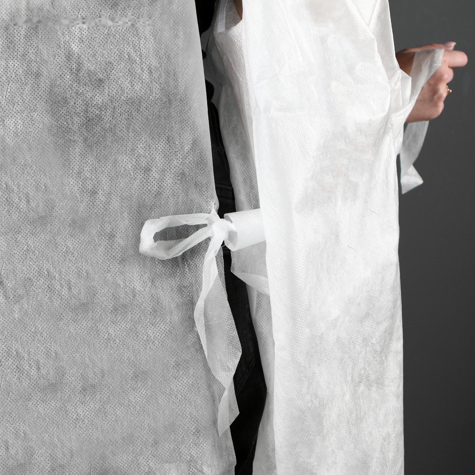 Халат хирургический на завязка, манжета на резинке  20 г/м2  длина 140 см