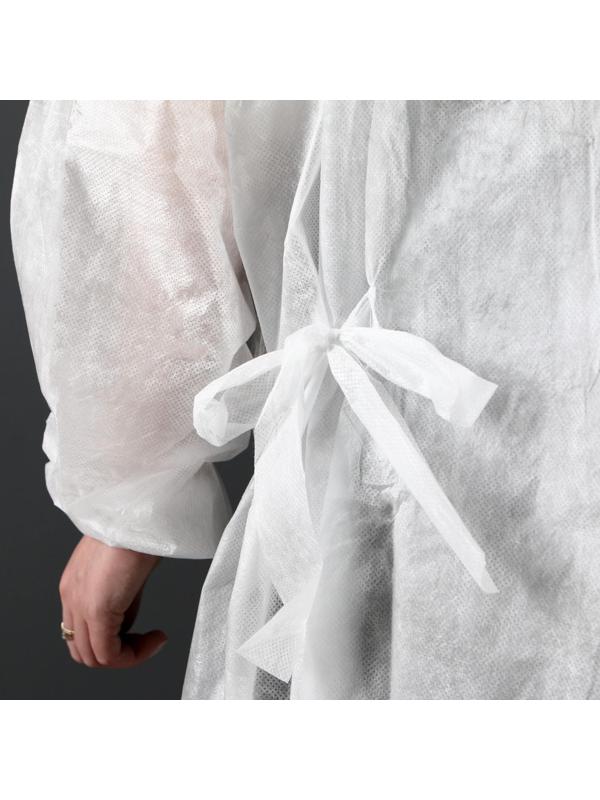 Халат хирургический на завязка, манжета на резинке  20 г/м2  длина 140 см