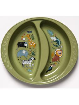 Тарелка двухсекционная, цвет липовый