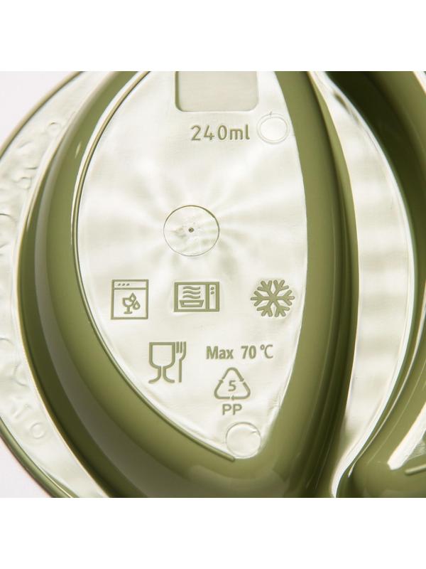 Тарелка двухсекционная, цвет липовый