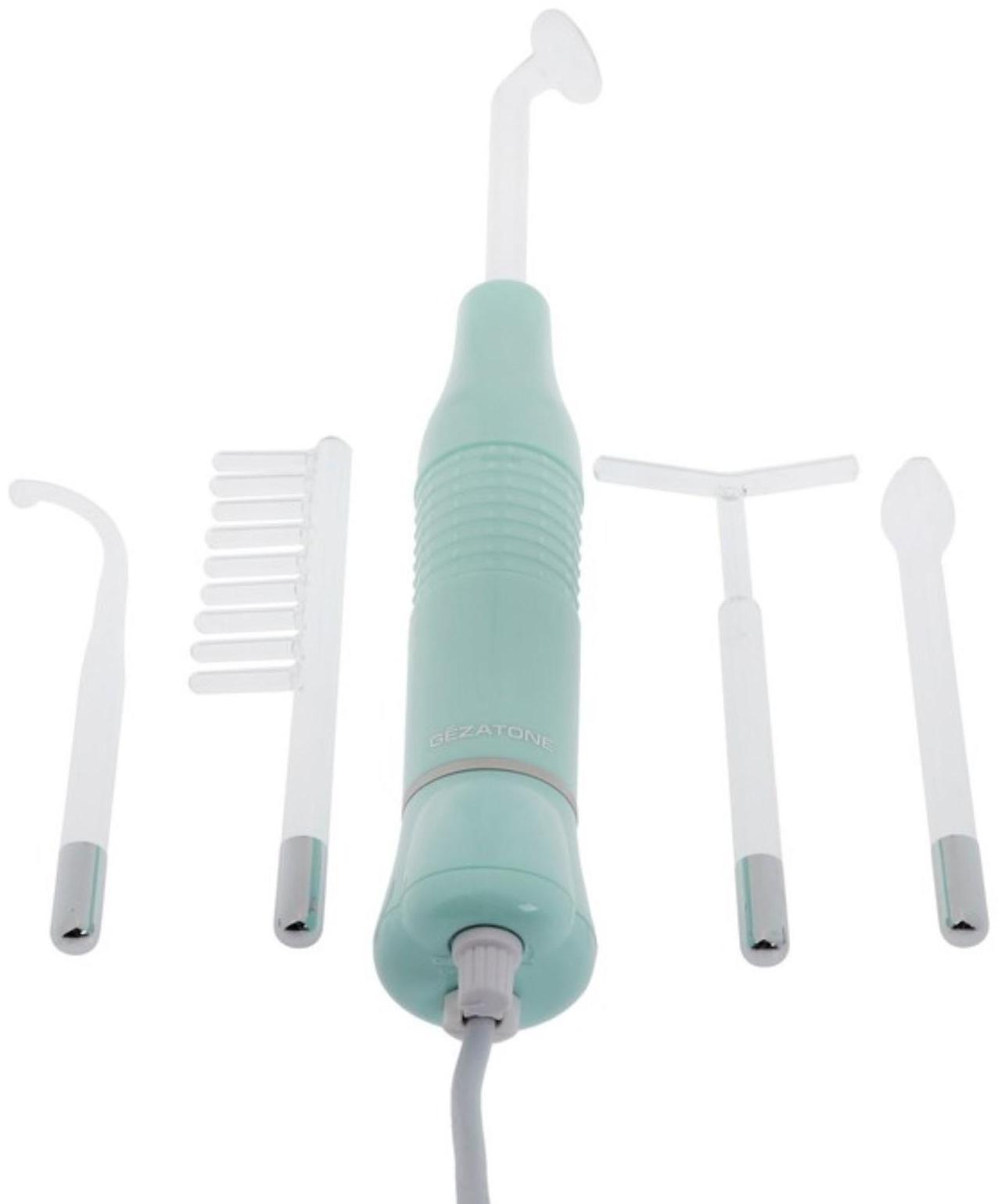 Дарсонваль Gezatone BP-7000, 5 насадок, для лица, тела и волос, бирюзовый