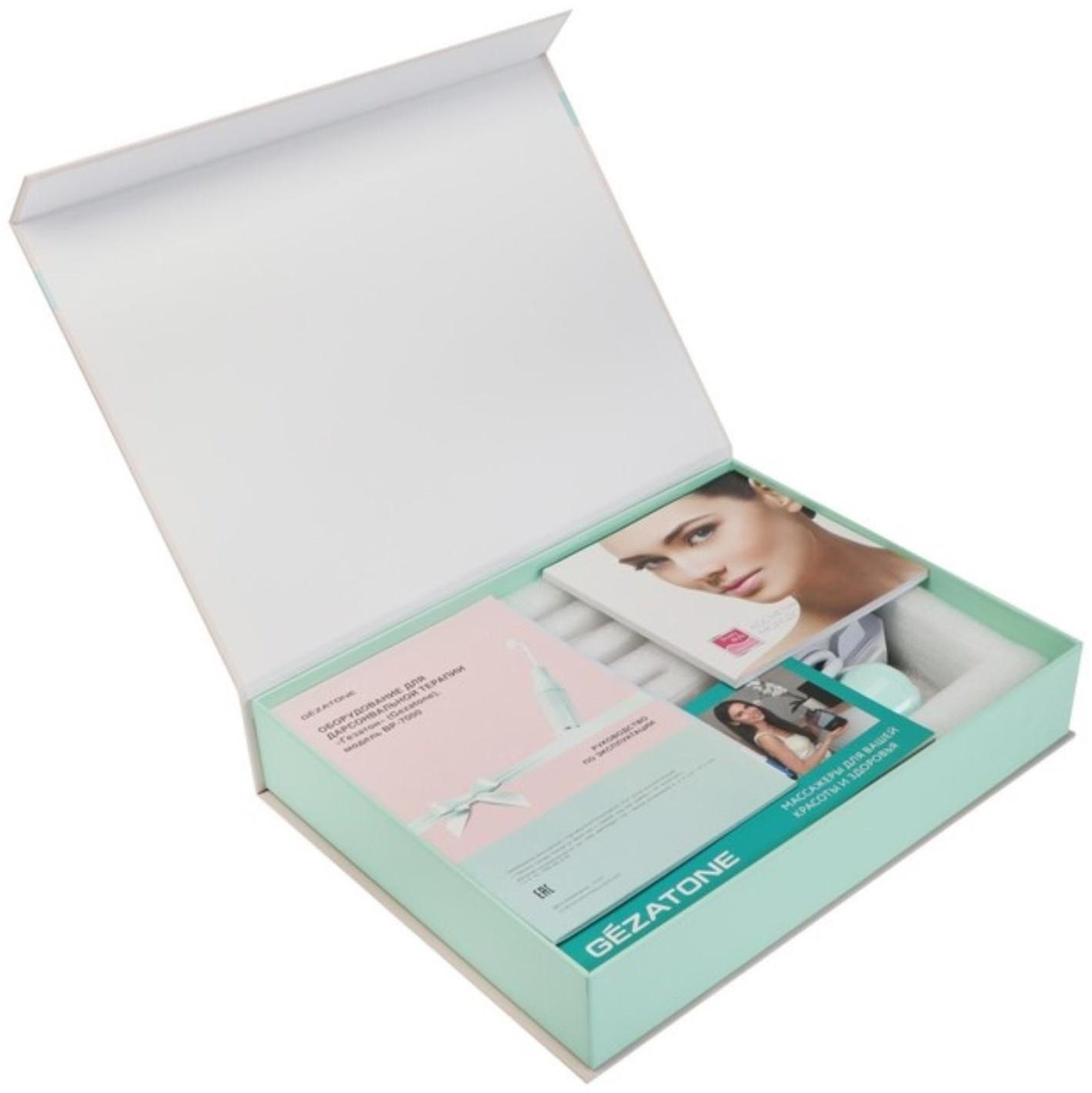 Дарсонваль Gezatone BP-7000, 5 насадок, для лица, тела и волос, бирюзовый