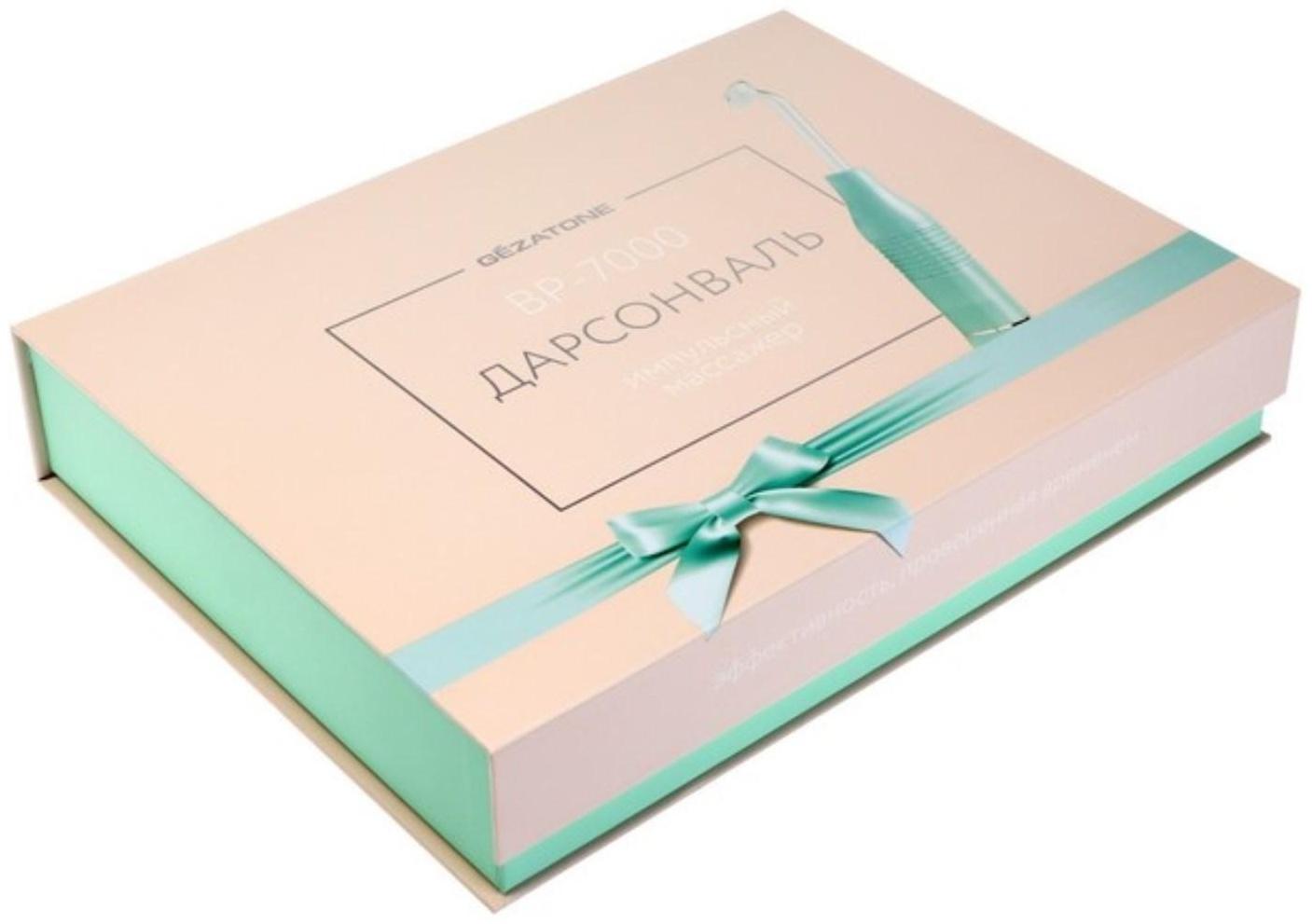 Дарсонваль Gezatone BP-7000, 5 насадок, для лица, тела и волос, бирюзовый