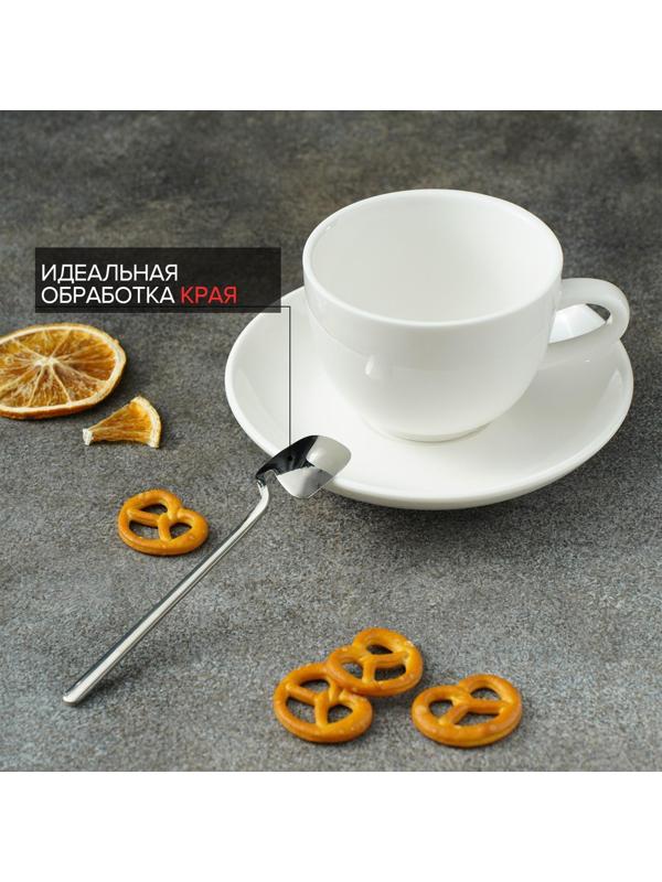 Ложка чайная из нержавеющей стали Magistro Wave, h=13,5 см, цвет серебряный