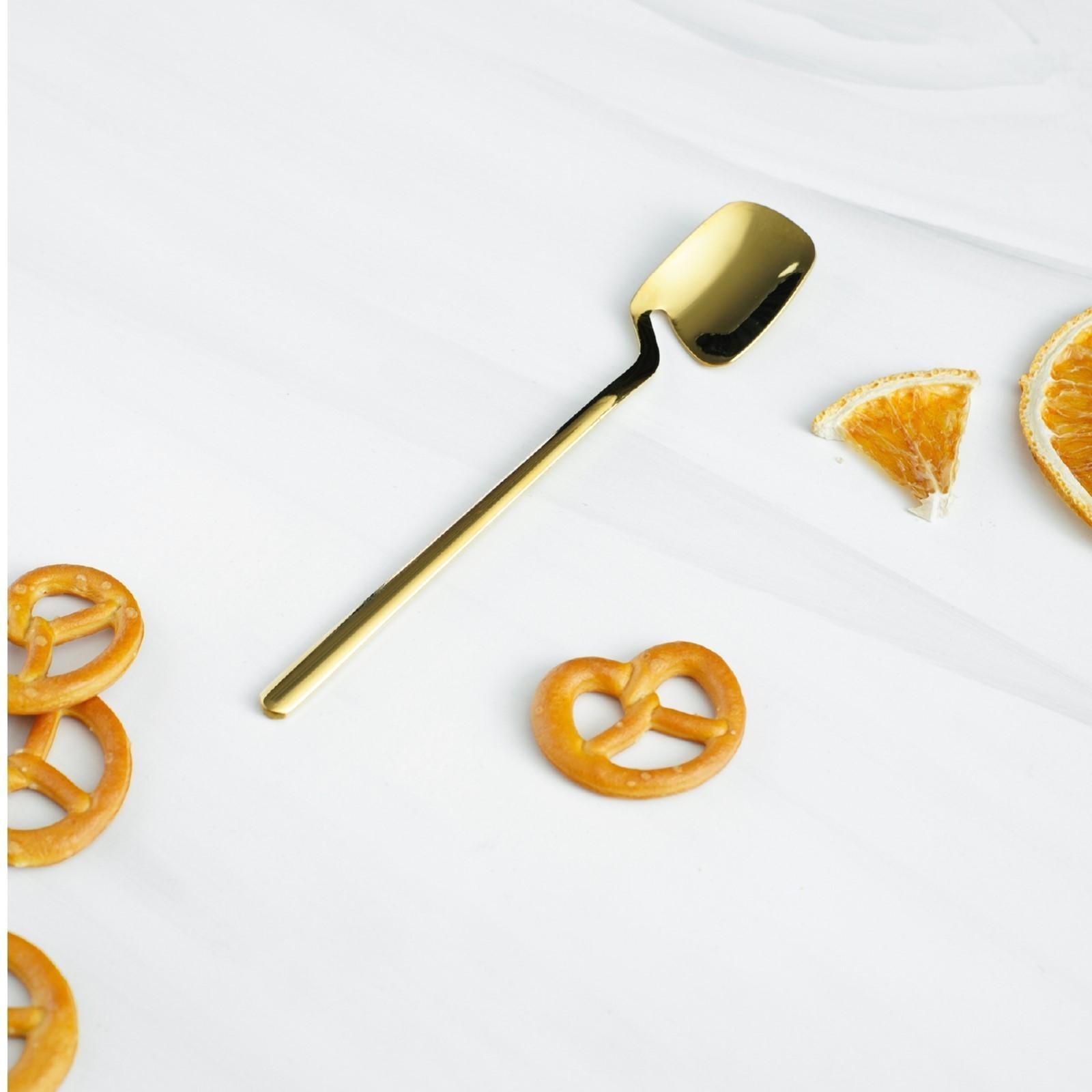 Ложка чайная из нержавеющей стали Magistro Wave, h=13,5 см, цвет золотой