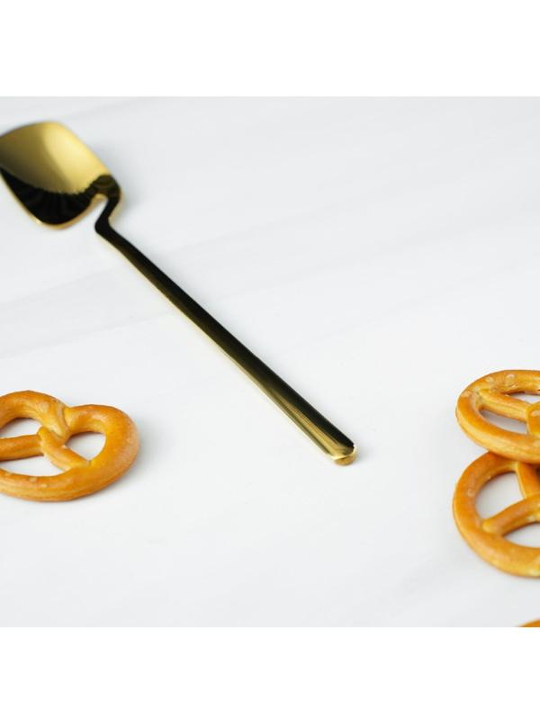 Ложка чайная из нержавеющей стали Magistro Wave, h=13,5 см, цвет золотой