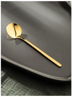 Ложка чайная из нержавеющей стали Magistro Desire, h=13 см, цвет золотой